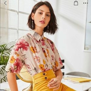 Sheer floral top **SOLD**